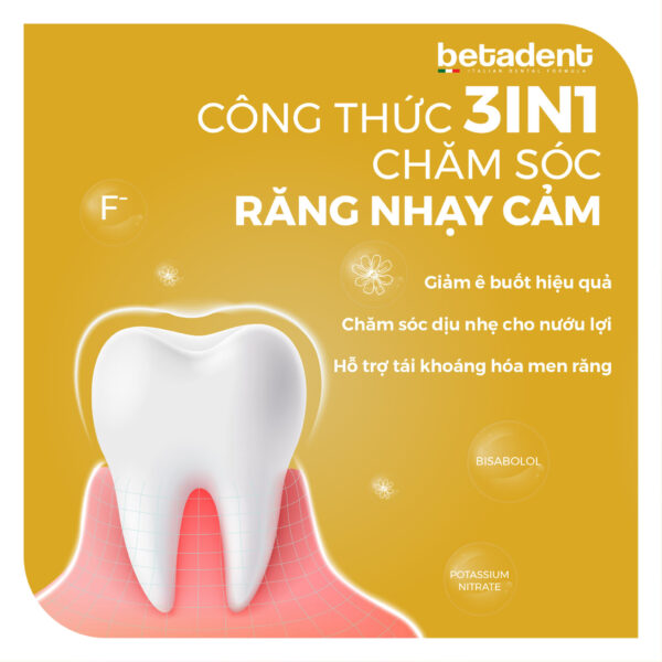 Kem đánh răng BETADENT SOFT cải thiện ê buốt và chắc khỏe nướu 100ml - Ảnh 4