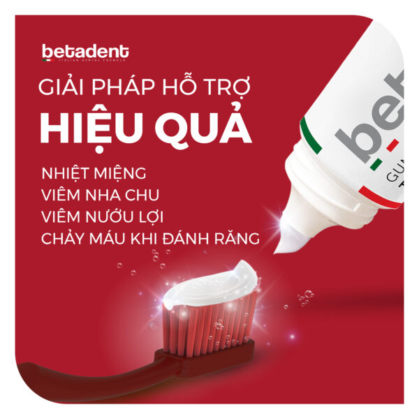 Kem đánh răng BETADENT GUMS hỗ trợ các vấn đề nướu lợi 100ml - Ảnh 5
