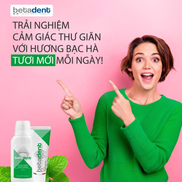 Nước súc miệng BETADENT TOTAL bảo vệ toàn diện, ngừa sâu răng và mảng bám 250ml - Ảnh 7