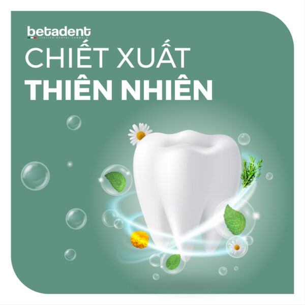 Kem đánh răng BETADENT NATURAL hỗ trợ ngừa mảng bám và hơi thở thơm mát 100ml - Ảnh 5