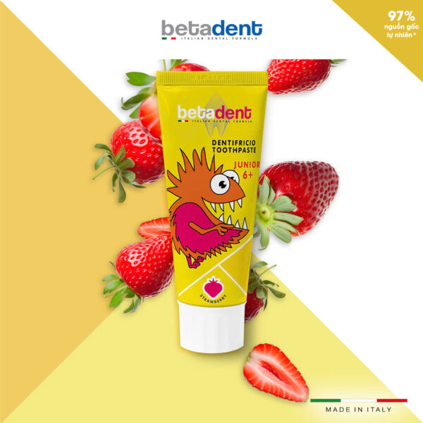 Kem đánh răng trẻ em BETADENT JUNIOR 6Y+ hương Dâu 75ml