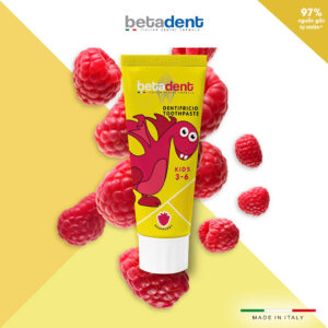 Kem đánh răng trẻ em BETADENT KIDS 3-6 tuổi hương Mâm xôi 75ml