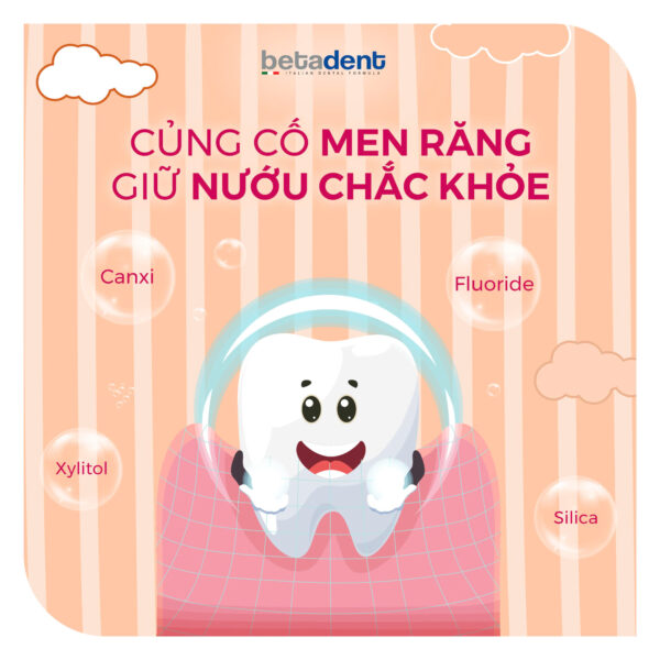 Kem đánh răng trẻ em BETADENT JUNIOR 6Y+ hương Dâu 75ml - Ảnh 6